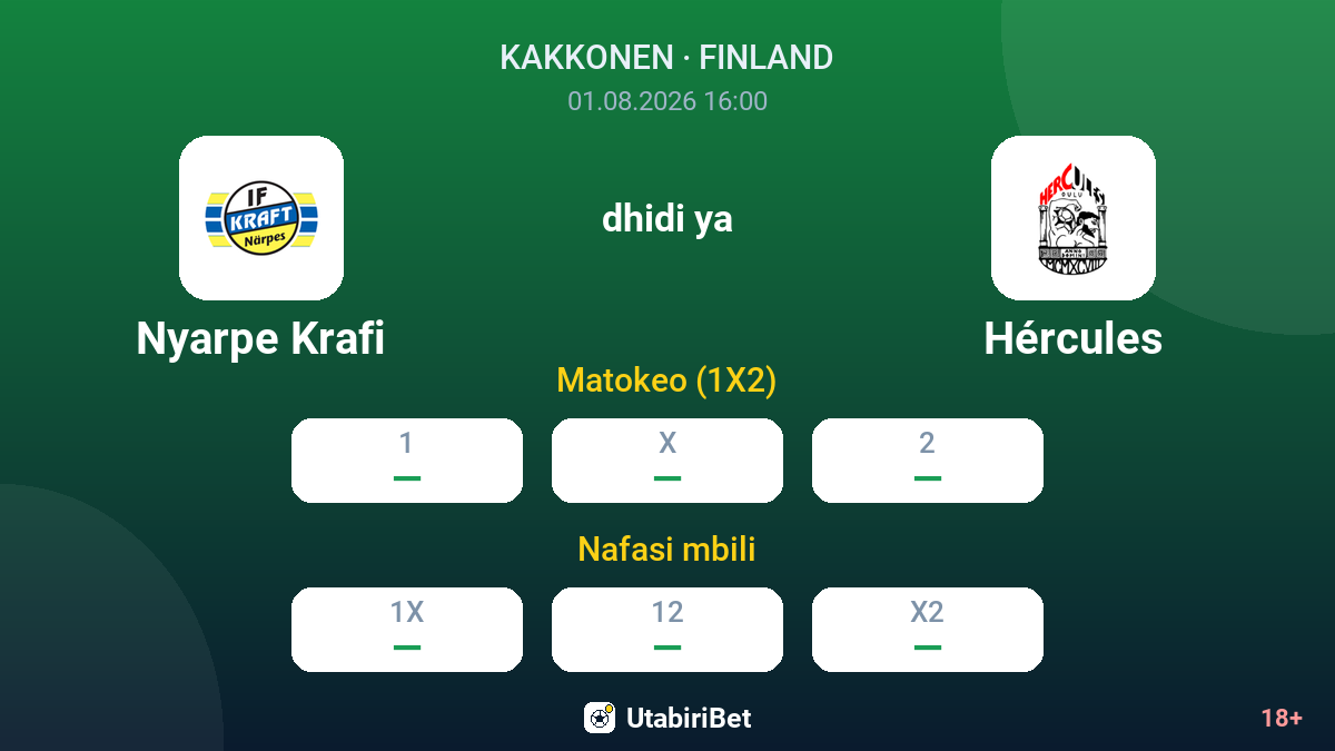 Nyarpe Krafi vs Hércules — odds