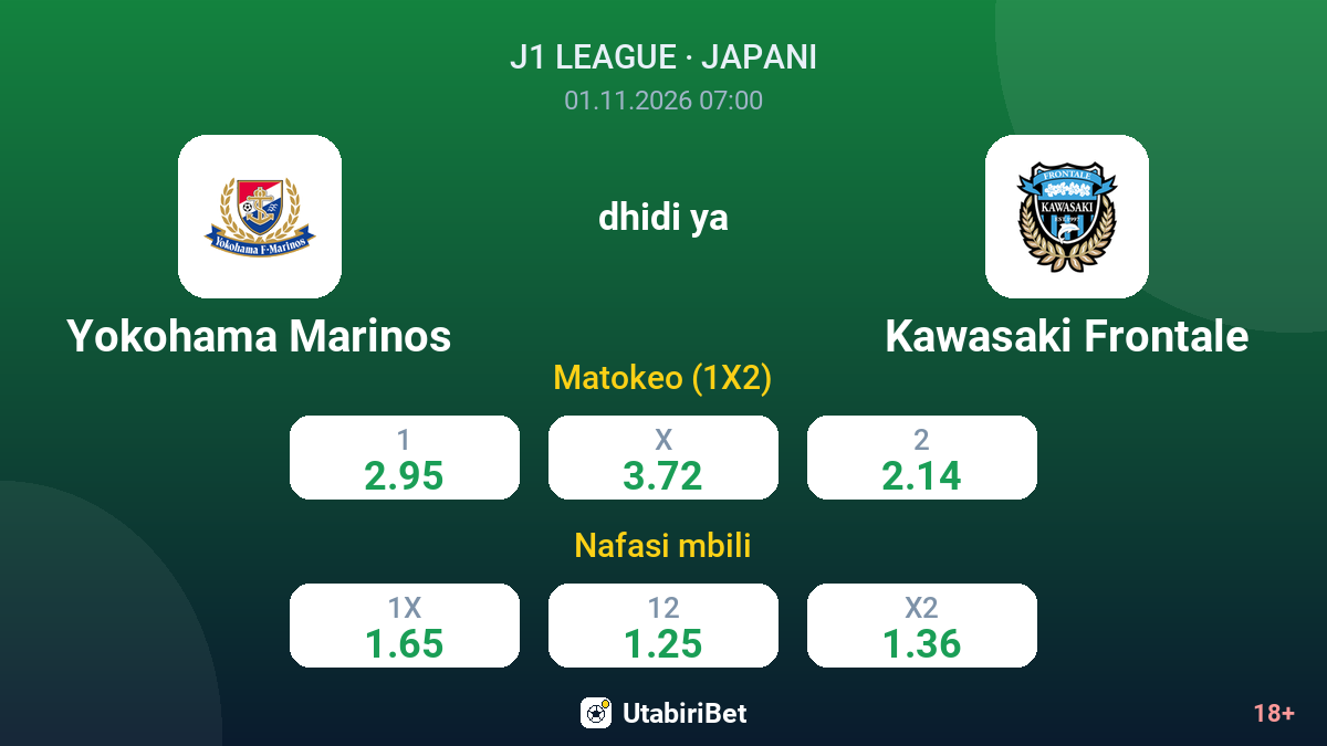 Yokohama Marinos vs Kawasaki Frontale — odds