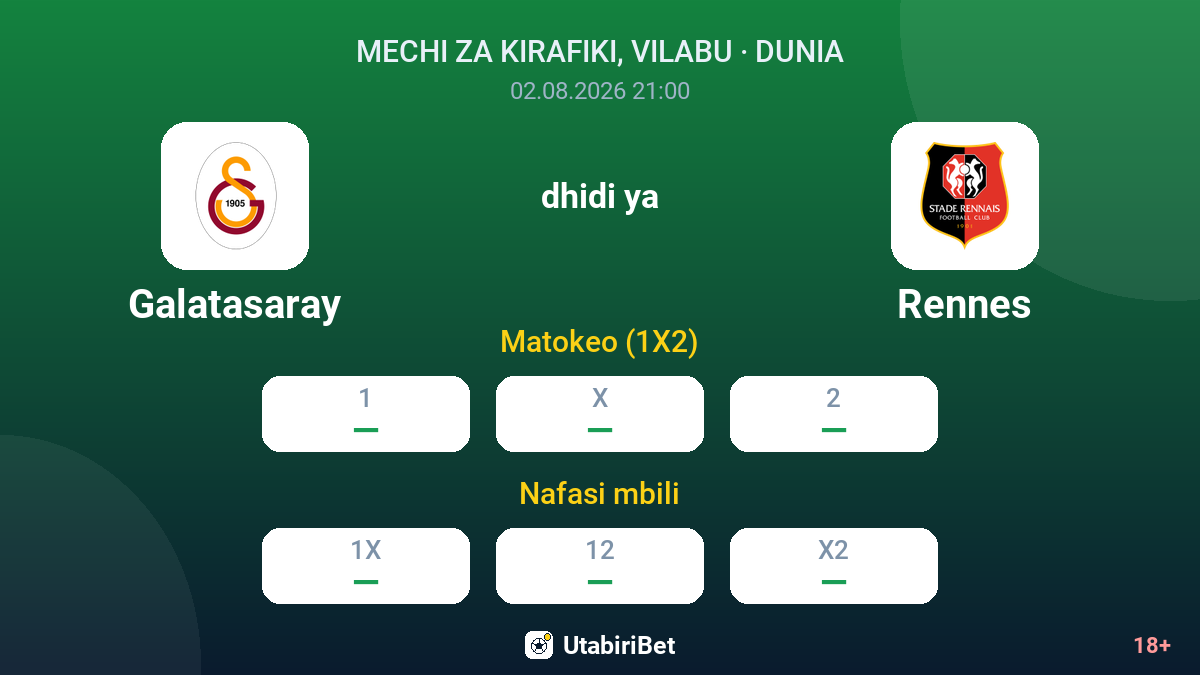 Galatasaray vs Rennes — odds