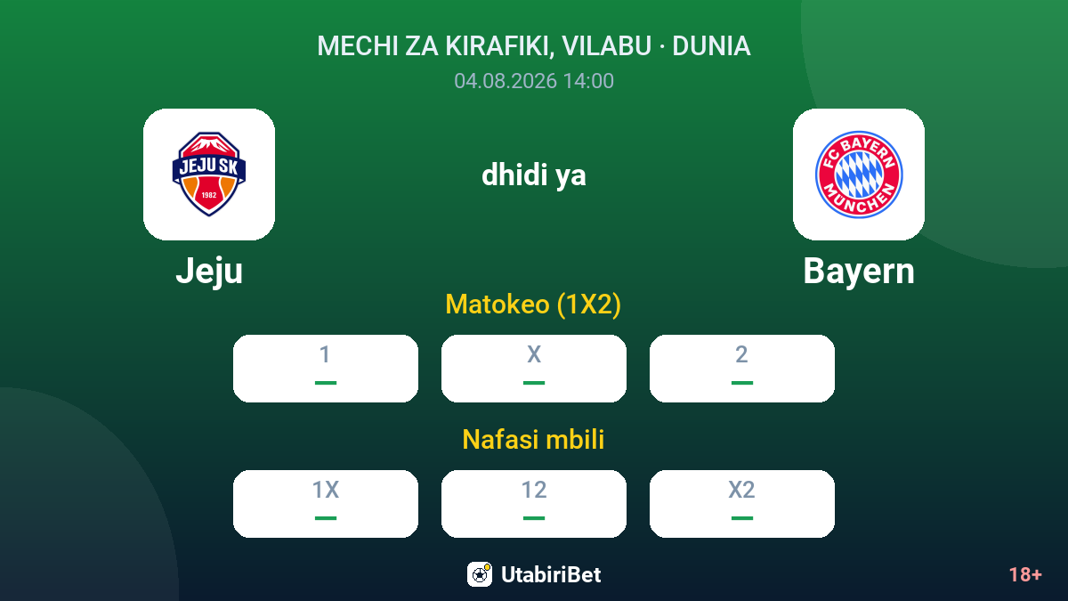 Jeju vs Bayern — odds