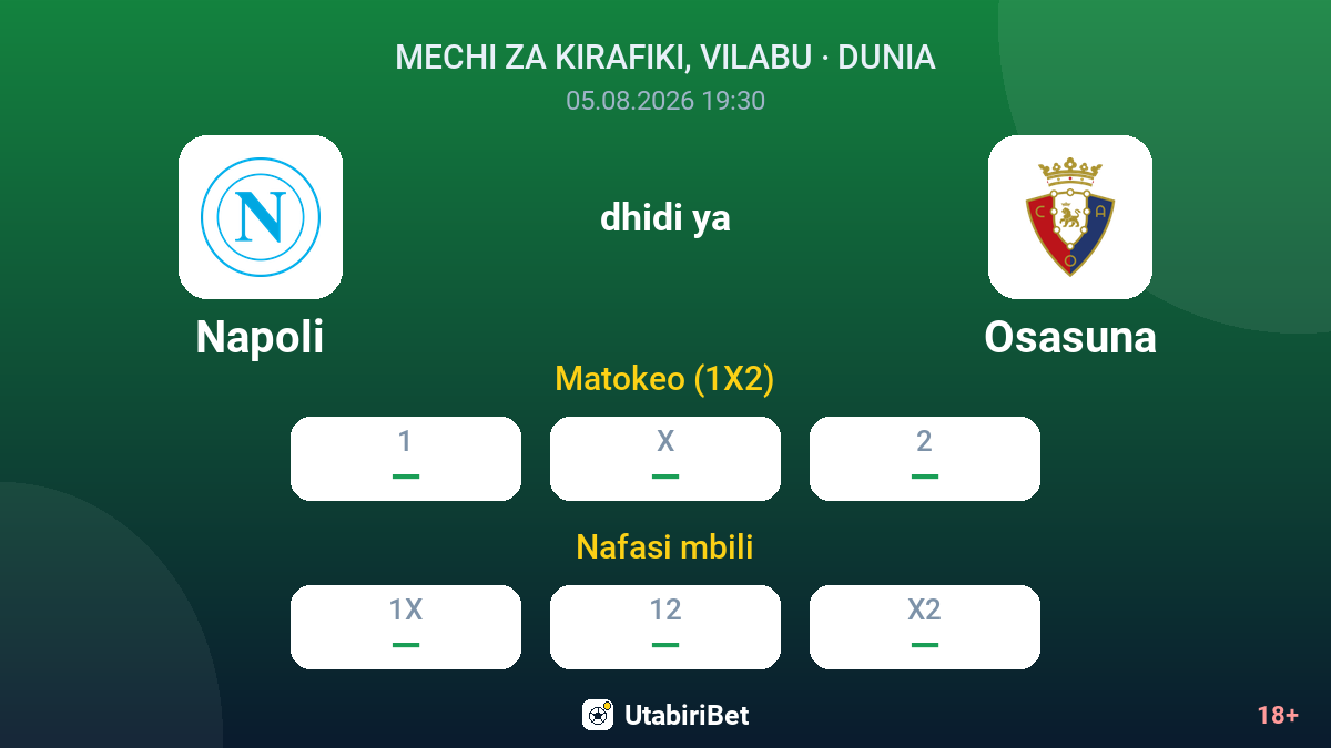 Napoli vs Osasuna — odds