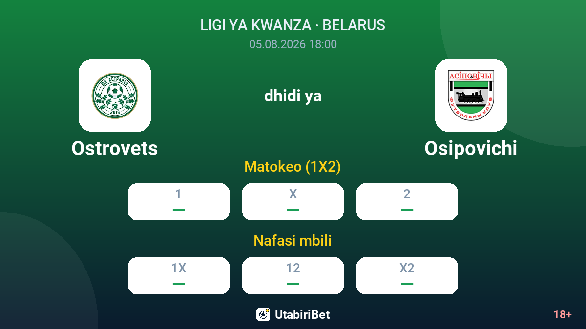 Ostrovets vs Osipovichi — odds