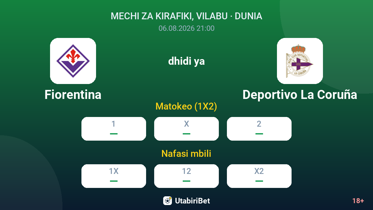 Fiorentina vs Deportivo La Coruña — odds