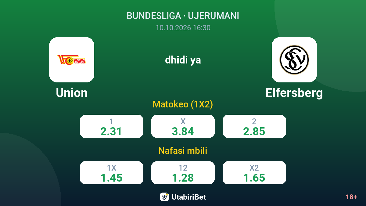 Union vs Elfersberg — odds