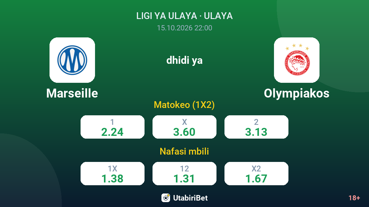 Marseille vs Olympiakos — odds