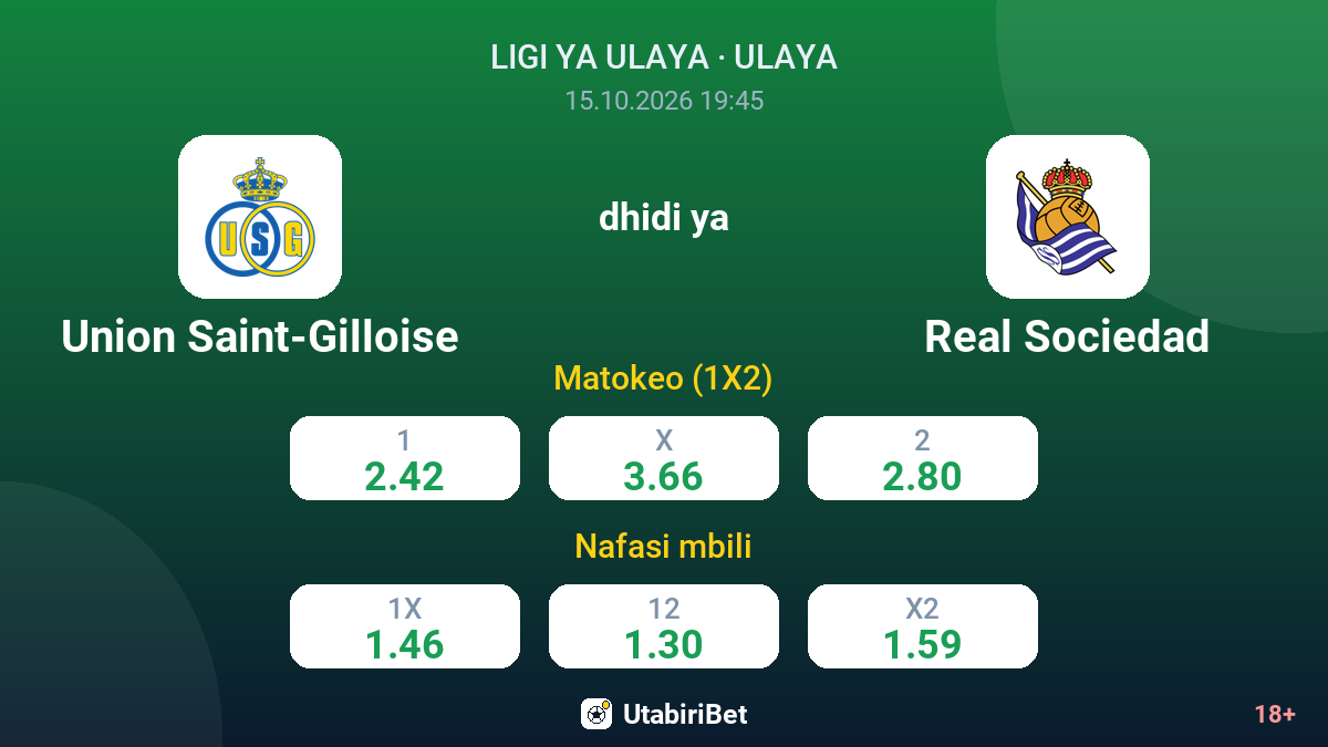 Union Saint-Gilloise vs Real Sociedad — odds