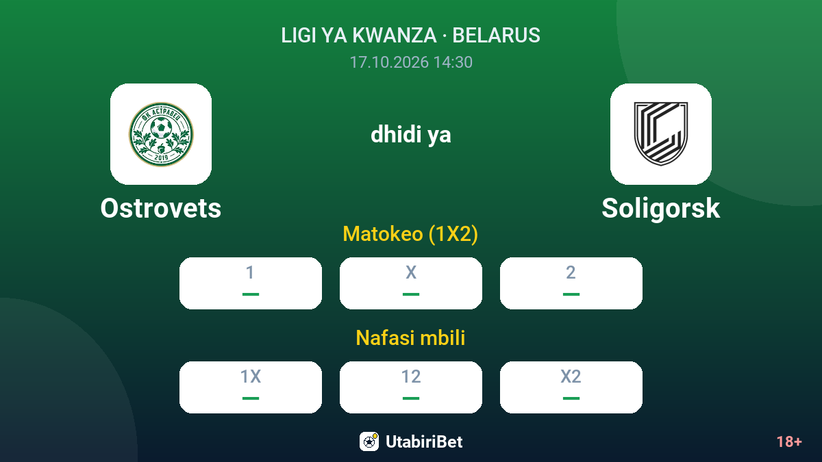 Ostrovets vs Soligorsk — odds