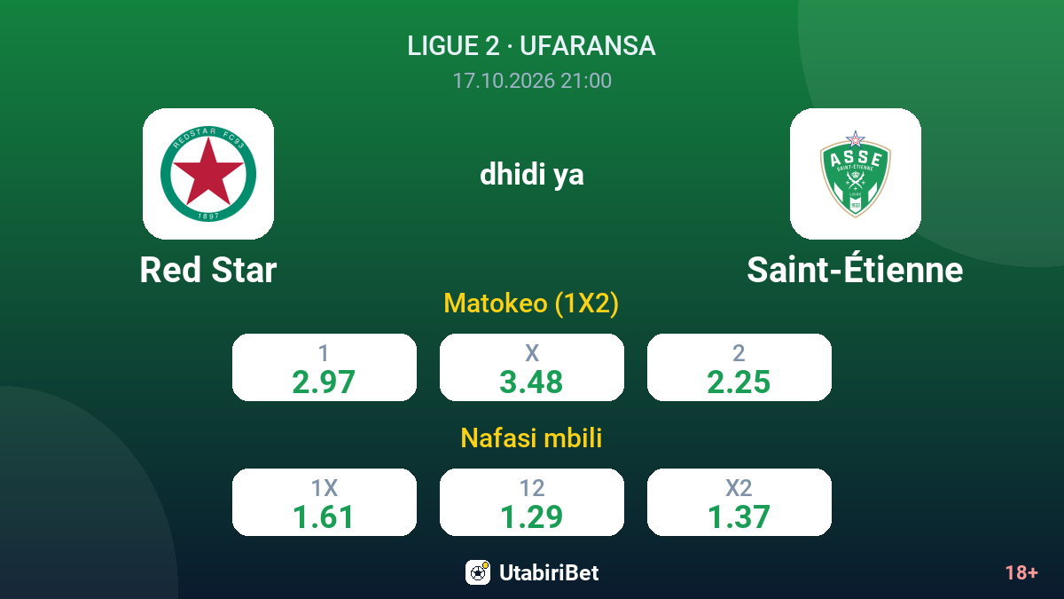 Red Star vs Saint-Étienne — odds