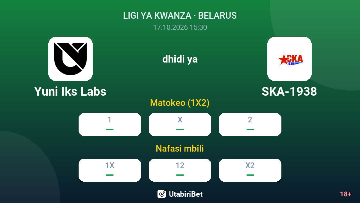 Yuni Iks Labs vs SKA-1938 — odds