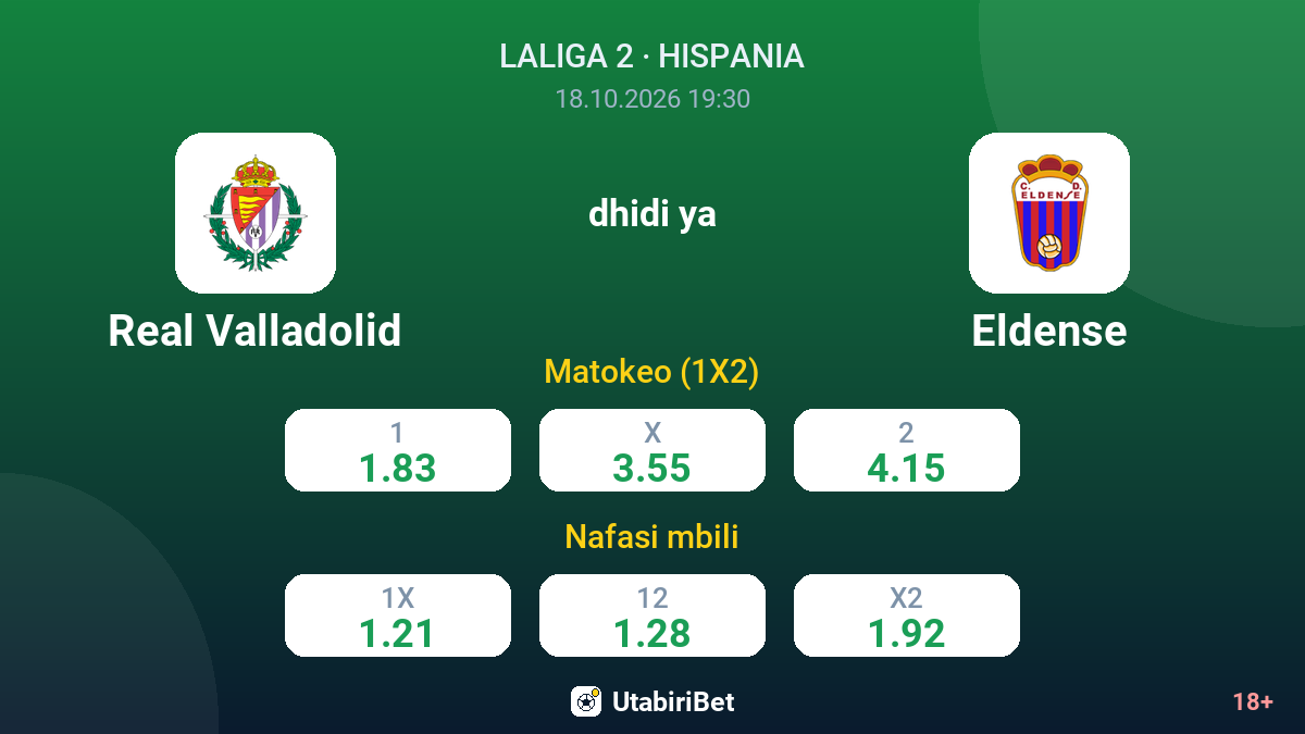 Real Valladolid vs Eldense — odds