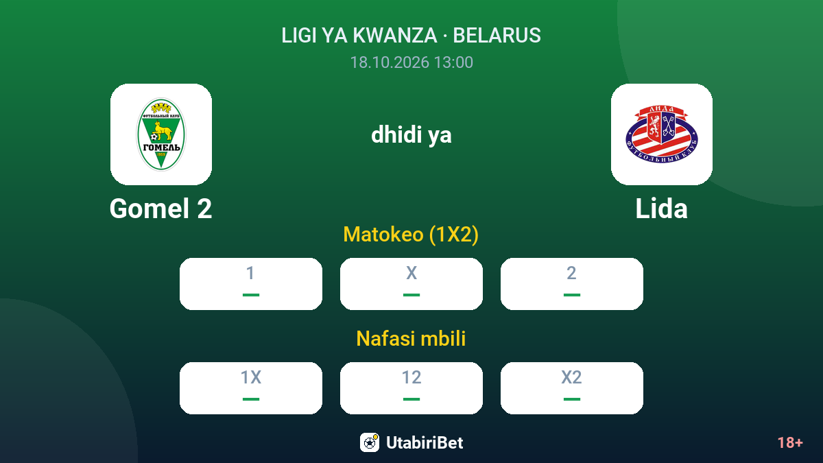 Gomel 2 vs Lida — odds
