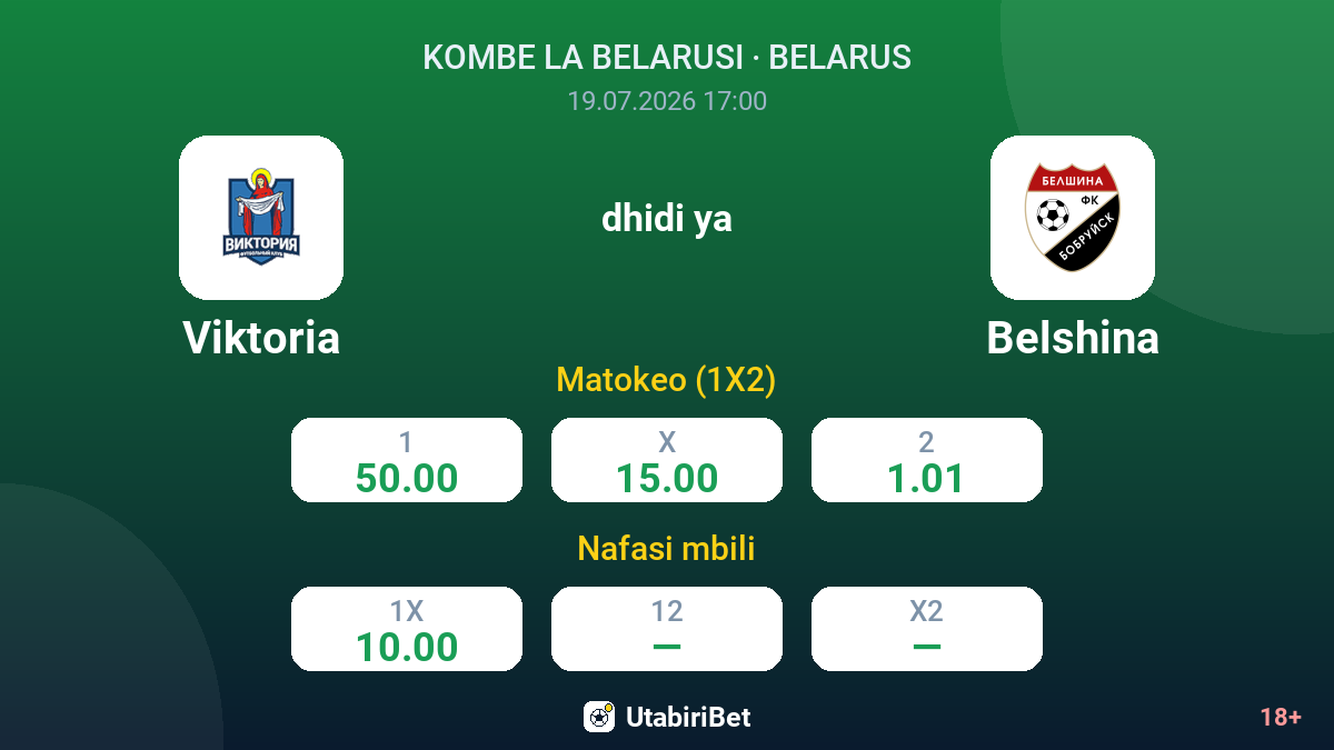 Viktoria vs Belshina — odds