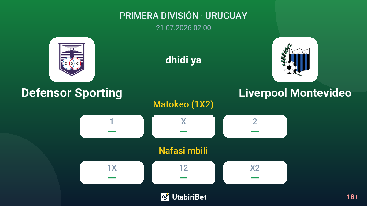 Defensor Sporting vs Liverpool Montevideo — odds