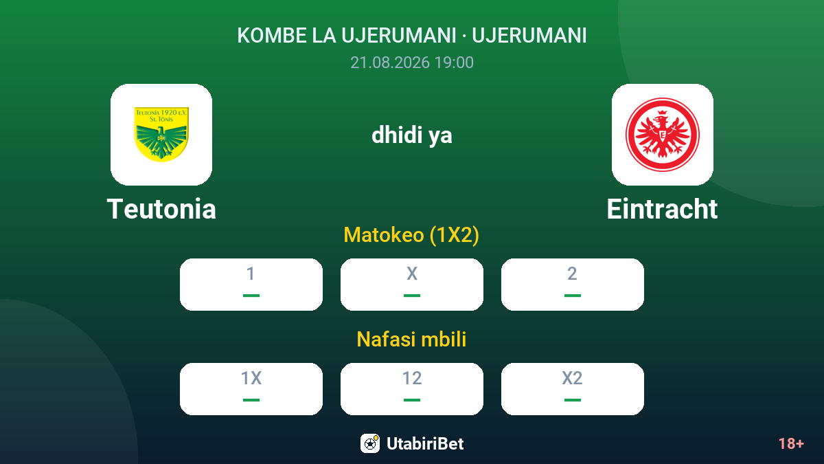 Sankt-Tenis vs Eintracht — odds