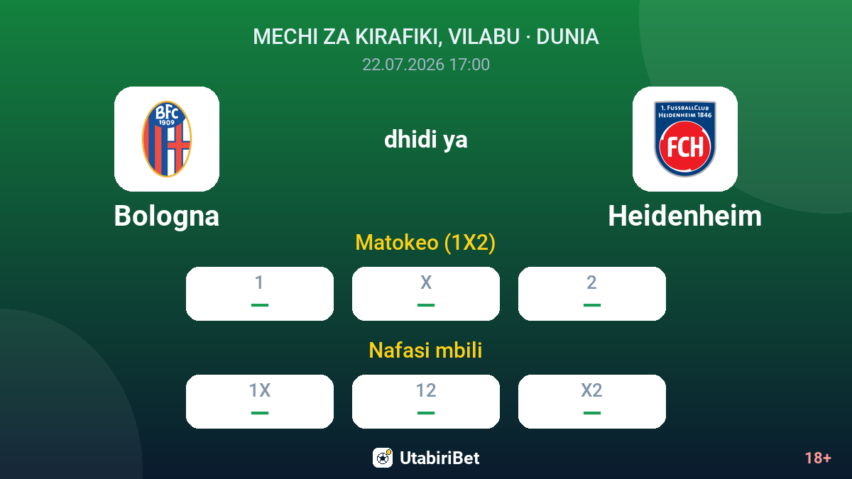Bologna vs Heidenheim — odds