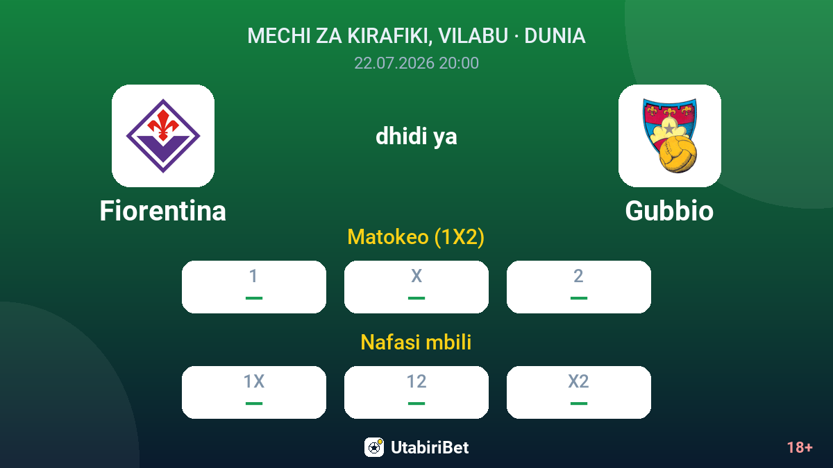 Fiorentina vs Gubbio — odds