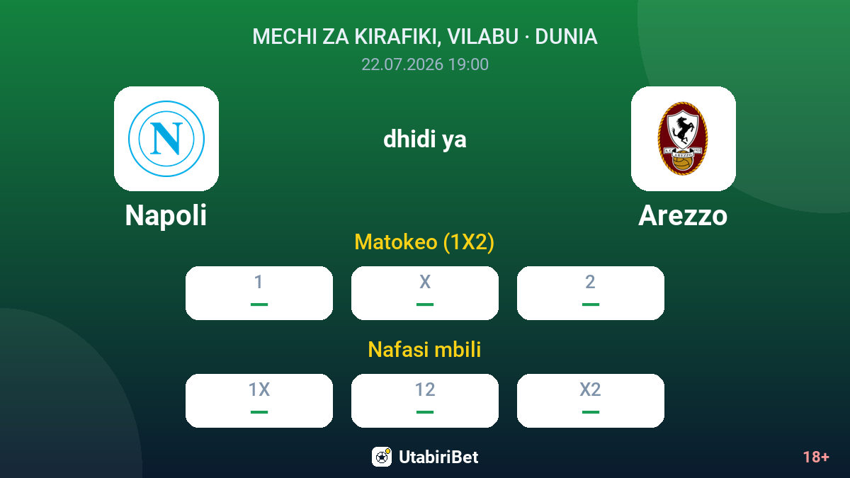 Napoli vs Arezzo — odds