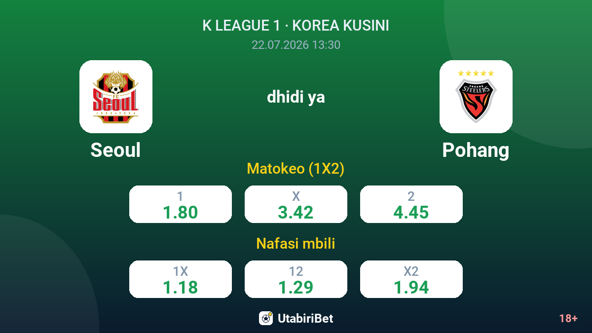 Seoul vs Pohang — odds