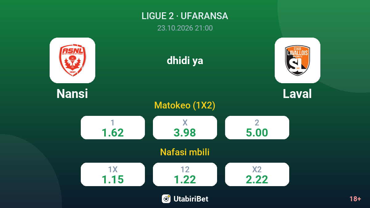 Nansi vs Laval — odds
