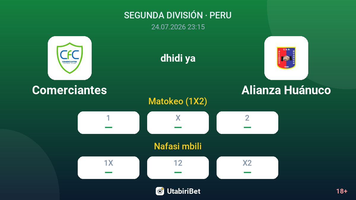 Comerciantes vs Alianza Huánuco — odds