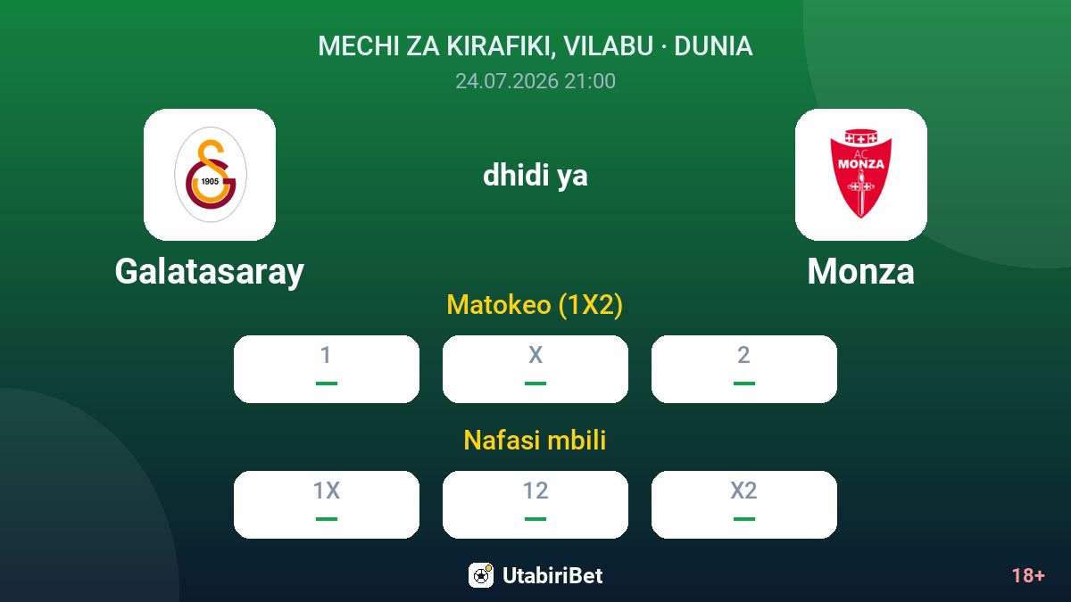 Galatasaray vs Monza — odds
