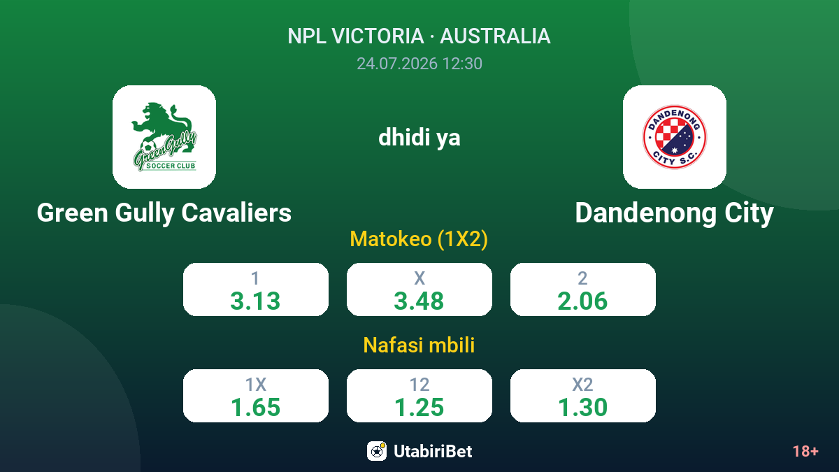 Green Gully Cavaliers vs Dandenong City — odds