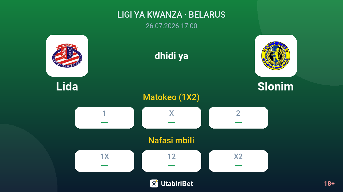 Lida vs Slonim — odds