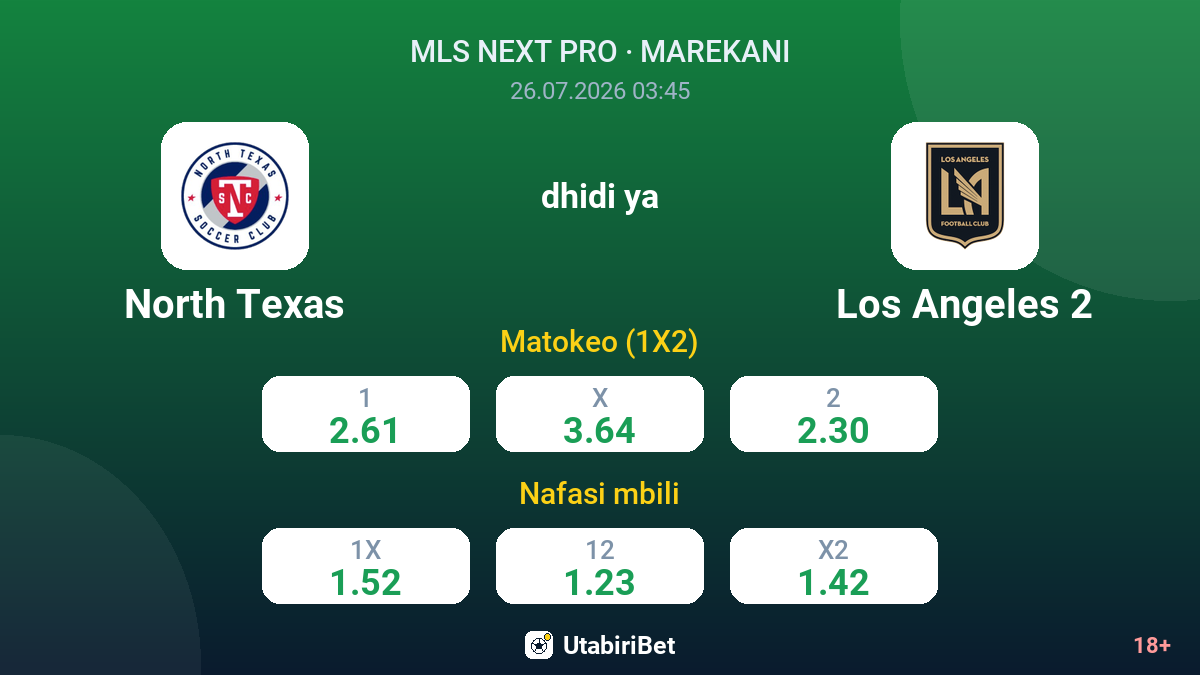 North Texas vs Los Angeles 2 — odds