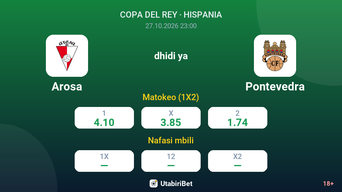 Arosa vs Pontevedra — odds