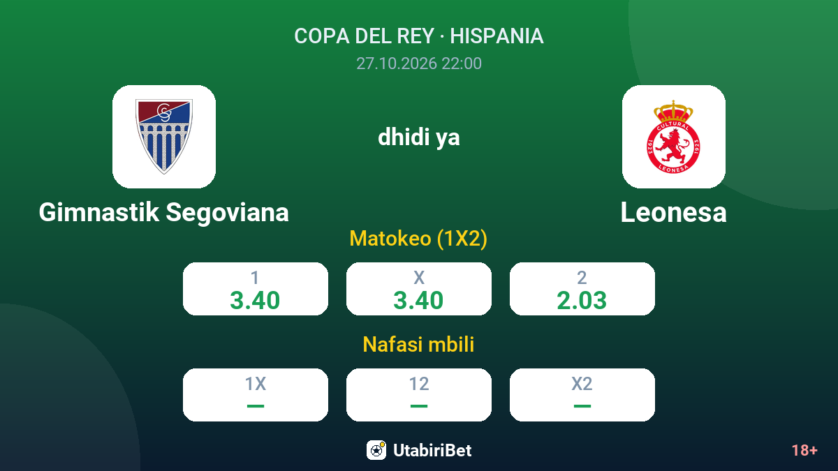 Gimnastik Segoviana vs Leonesa — odds