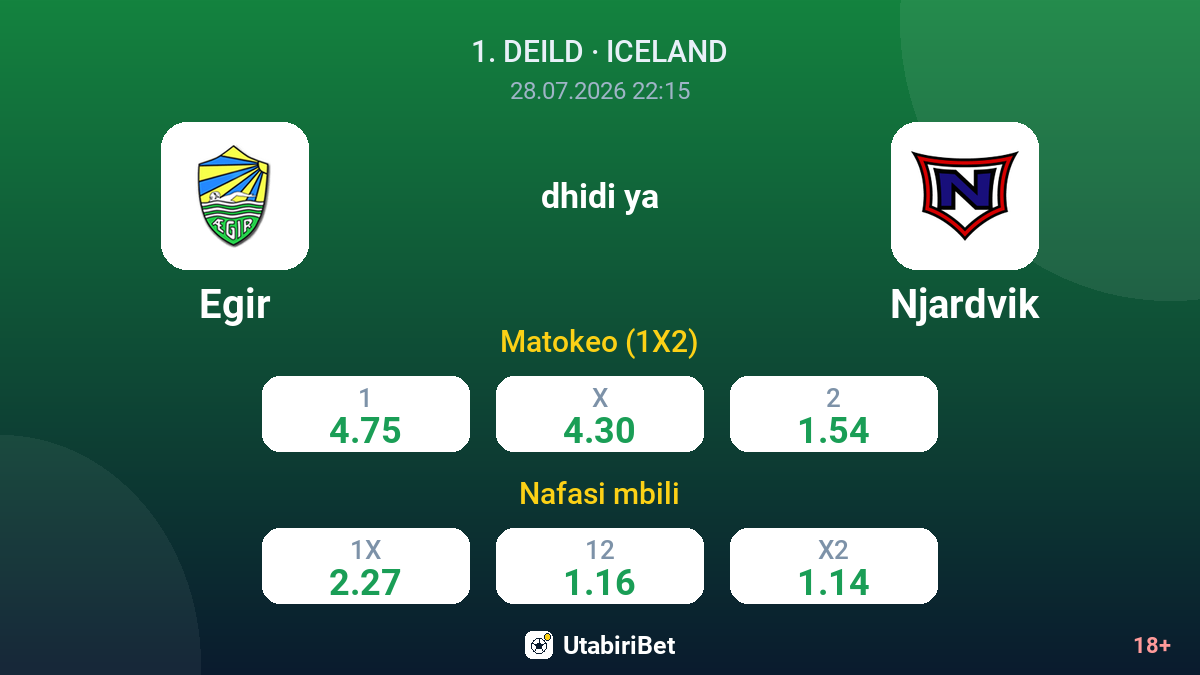 Egir vs Njardvik — odds