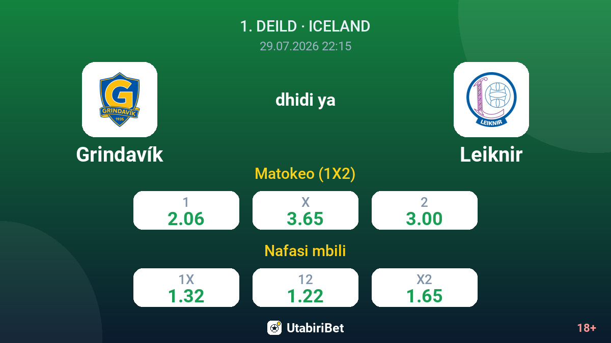 Grindavík vs Leiknir — odds