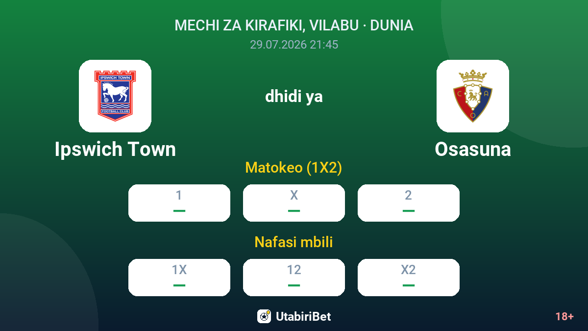 Ipswich Town vs Osasuna — odds