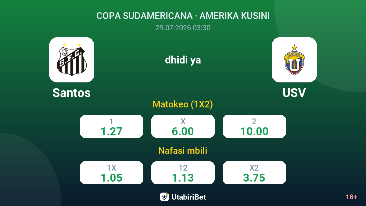 Santos vs USV — odds