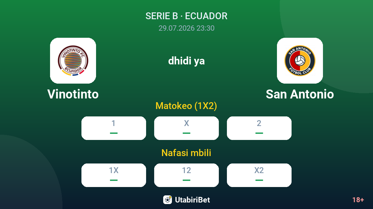 Vinotinto vs San Antonio — odds