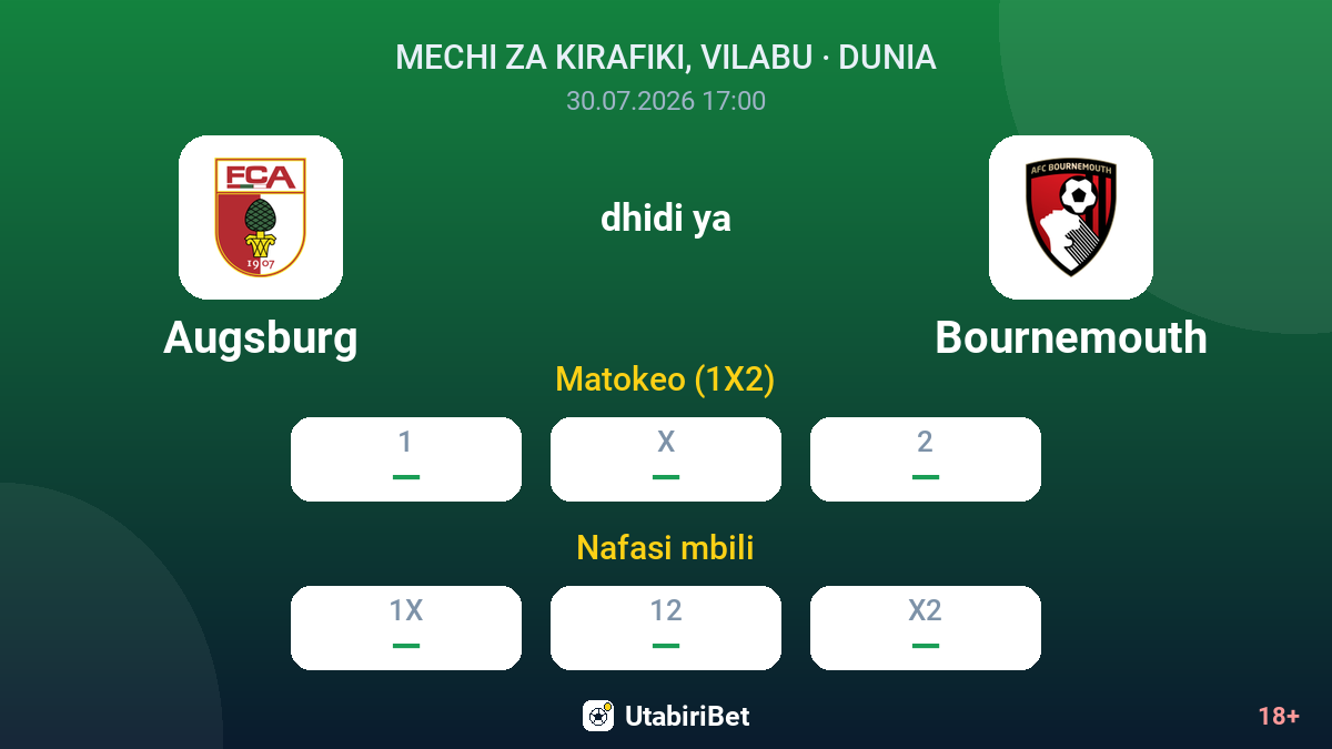 Augsburg vs Bournemouth — odds