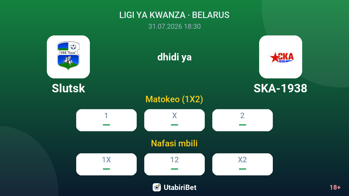 Slutsk vs SKA-1938 — odds