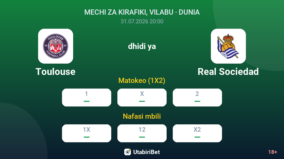 Toulouse vs Real Sociedad — odds